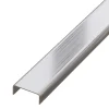 Ilcom Profilé Carrelage<Profilé décoratif C en acier inoxydable pour carrelage Argent satiné - 20 mm x 2700 mm x 0,65 ep.