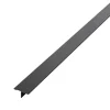 Ilcom Profil décoratif T en acier inoxydable pour couvrir jonction Noir satiné - 20mm X 10mm X 2700mm- Profilé Carrelage