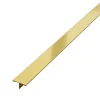 Ilcom Profilé Carrelage<Profil décoratif T en acier inoxydable pour couvrir jonction Or satiné - 20mm X 10mm X 2440mm