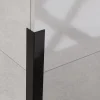Ilcom Profilé décoratif L Angle extérieur en acier inoxydable 30 mm x 30 mm x 2700 mm - noir satiné- Profilé Carrelage