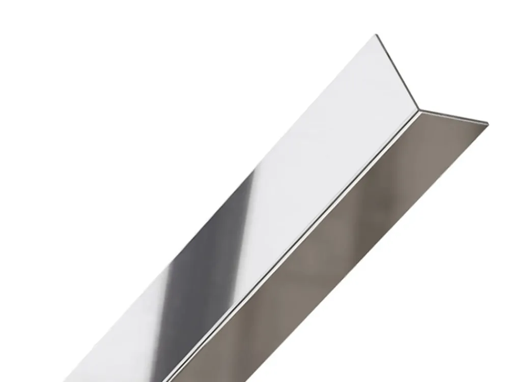Ilcom Profilé Carrelage<Profilé décoratif L Angle extérieur en acier inoxydable 30 mm x 30 mm x 2700 mm - argent poli
