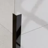 Ilcom Profilé décoratif L Angle extérieur en acier inoxydable 30 mm x 30 mm x 2700 mm - noir poli- Profilé Carrelage