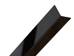 Ilcom Profilé décoratif L Angle extérieur en acier inoxydable 30 mm x 30 mm x 2700 mm - noir poli- Profilé Carrelage