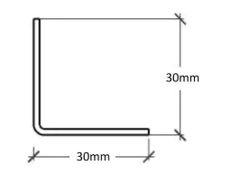 Ilcom Profilé décoratif Li Angle intérieur en acier inoxydable 30 mm x 30 mm x 2700 mm - or satiné- Profilé Carrelage