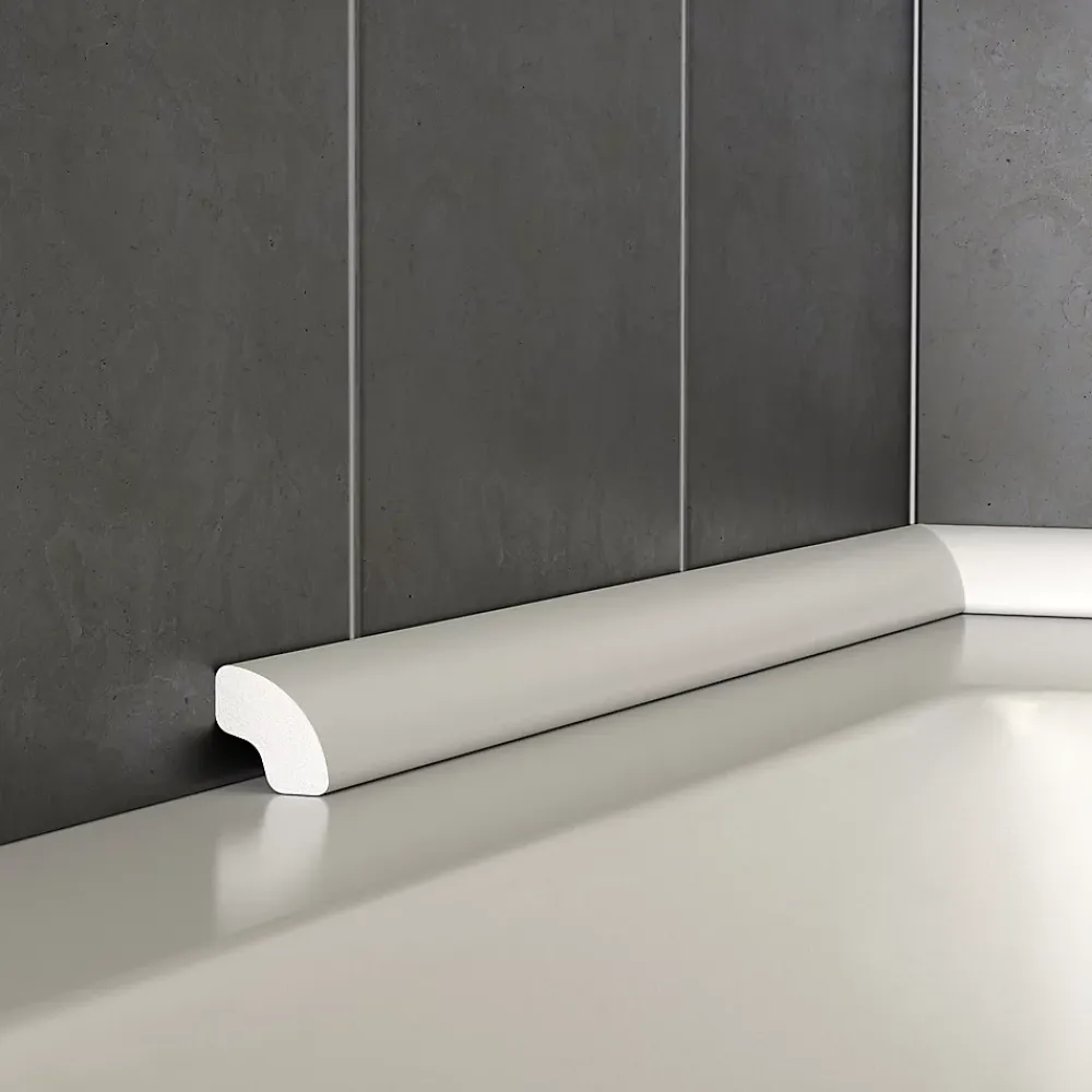 Diall Profilé de carrelage intérieur PVC auto-adhésif arrondi blanc L.250 x l. 1.7 x Ep. 0,7 cm- Profilé Carrelage