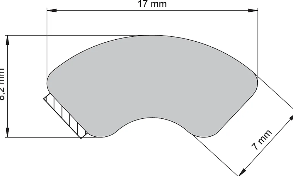 Diall Profilé de carrelage intérieur PVC auto-adhésif arrondi blanc L.250 x l. 1.7 x Ep. 0,7 cm- Profilé Carrelage