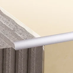 Diall Profilé de carrelage intérieur rond aluminium argent anodisé mat L.2,5m x l.2,9 cm x ep.12,5mm- Profilé Carrelage
