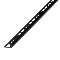 Diall Profilé Carrelage<Profilé de carrelage intérieur rond PVC noir lisse L.2,5m x l.2,7 cm x ep.9mm