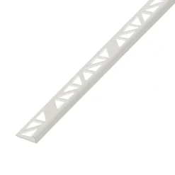 Diall Profilé de carrelage intérieur droit PVC blanc lisse L.2,5m x l.2,28cm x ep.8mm- Profilé Carrelage
