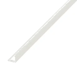 Diall Profilé de carrelage intérieur angle droit alu 22 mm x 2.5 m, ép.0,1 cm gris taupé- Profilé Carrelage