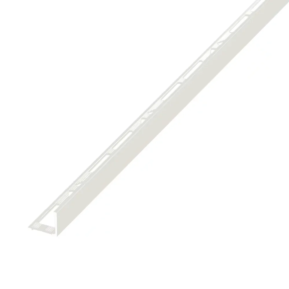 Diall Profilé de carrelage intérieur angle droit alu 22 mm x 2.5 m, ép.0,1 cm gris taupé- Profilé Carrelage