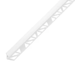 Diall Profilé de carrelage intérieur rond PVC blanc lisse L.2,5m x l.3cm x ep.9mm- Profilé Carrelage