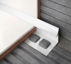 Diall Profilé de carrelage intérieur rond PVC blanc lisse L.2,5m x l.3cm x ep.9mm- Profilé Carrelage