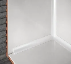 Diall Profilé de carrelage intérieur rond PVC blanc lisse L.2,5m x l.3cm x ep.9mm- Profilé Carrelage