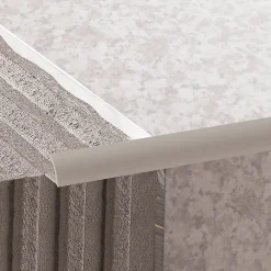 Diall Profilé de carrelage intérieur 1/4 rond PVC taupe L.2,5m x l.2,7 cm x ep.9mm- Profilé Carrelage