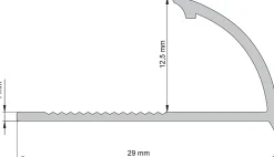 Diall Profilé de carrelage intérieur rond PVC blanc lisse L.2,5m x l.3,1 cm x ep.12,5mm- Profilé Carrelage