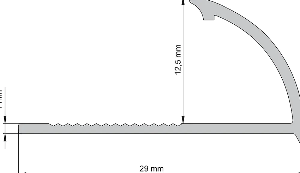 Diall Profilé de carrelage intérieur rond PVC blanc lisse L.2,5m x l.3,1 cm x ep.12,5mm- Profilé Carrelage