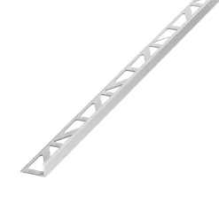 Diall Profilé Carrelage<Profilé de carrelage intérieur droit aluminium brut chromé lisse L.2,5m x l.2,2cm x ep.8mm