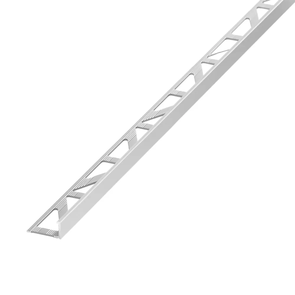 Diall Profilé Carrelage<Profilé de carrelage intérieur droit aluminium brut chromé lisse L.2,5m x l.2,2cm x ep.8mm