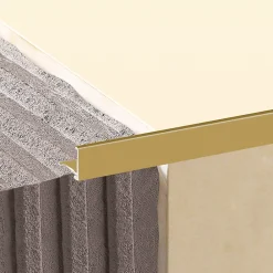 Diall Profilé Carrelage<Profilé de carrelage intérieur droit aluminium cuivre or L.2,5m x l.2,2cm x ep.8mm