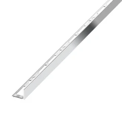 Diall Profilé de carrelage intérieur droit aluminium effet chromé poli L.2,5m x l.2,2cm x ep.10mm- Profilé Carrelage