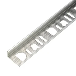 Diall Profilé de carrelage intérieur droit aluminium effet chromé poli L.2,5m x l.2,2cm x ep.10mm- Profilé Carrelage
