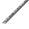 Diall Profilé de carrelage intérieur angle droit alu 22 mm x 2.5 m anthracite- Profilé Carrelage