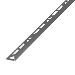 Diall Profilé de carrelage intérieur angle droit alu 22 mm x 2.5 m anthracite- Profilé Carrelage