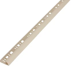 Diall Profilé de carrelage intérieur rond PVC crème lisse L.2,5m x l.2,7 cm x ep.9mm- Profilé Carrelage