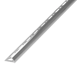 Diall Profilé de carrelage intérieur rond aluminium effet chromé poli L.2,5m x l.2,7cm x ep.9mm- Profilé Carrelage