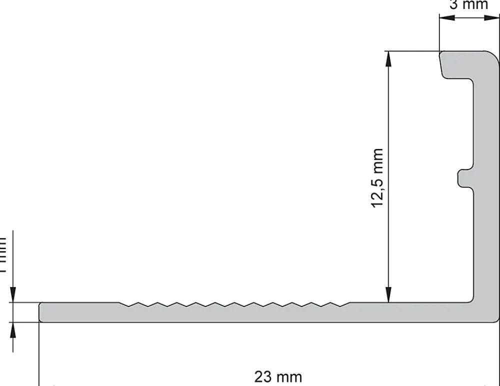 Diall Profilé de carrelage intérieur droit PVC blanc lisse L.2,5m x l.2,28cm x ep.12,5mm- Profilé Carrelage