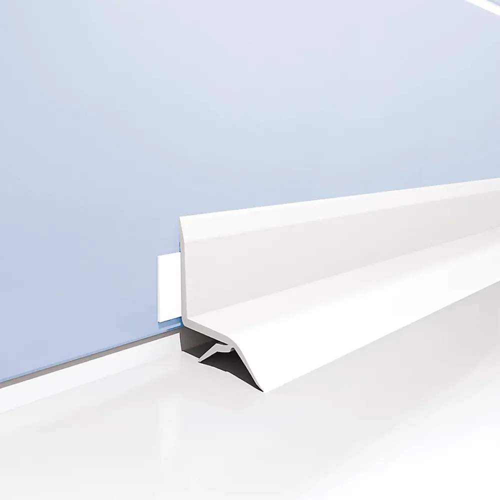 Diall Profilé de carrelage intérieur PVC auto-adhésif arrondi blanc L.250 x l. 1.74 x Ep. 0,14 cm- Profilé Carrelage