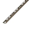 Diall Profilé Carrelage<Profilé de carrelage intérieur droit aluminium champagne brossé texturé L.2,5m x l.1,74cm x ep.20mm