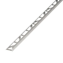 Diall Profilé Carrelage<Profilé de carrelage intérieur droit alu effet chromé L.2,5m x l.2,2cm x ep.8mm