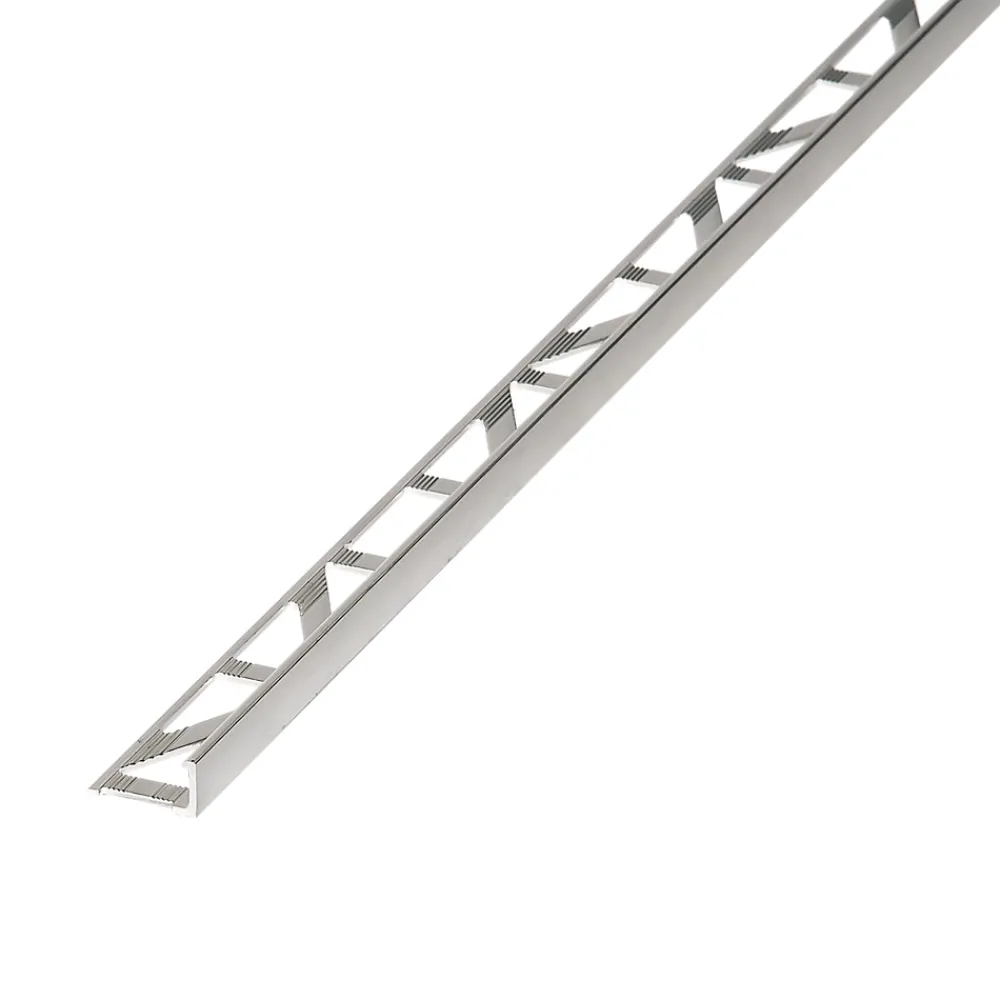 Diall Profilé Carrelage<Profilé de carrelage intérieur droit alu effet chromé L.2,5m x l.2,2cm x ep.8mm