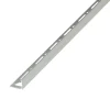 Diall Profilé de carrelage intérieur droit aluminium argent anodisé mat L.2,5m x l.2,2cm x ep.12,5mm- Profilé Carrelage