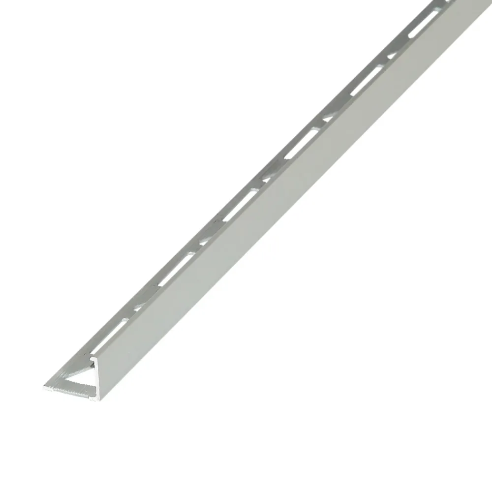 Diall Profilé de carrelage intérieur droit aluminium argent anodisé mat L.2,5m x l.2,2cm x ep.12,5mm- Profilé Carrelage
