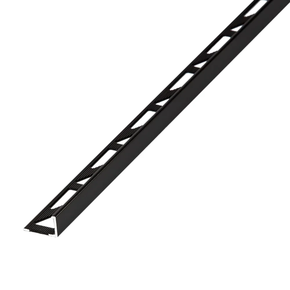Diall Profilé Carrelage<Profilé de carrelage intérieur angle droit alu 8 mm x 2.5 m noir