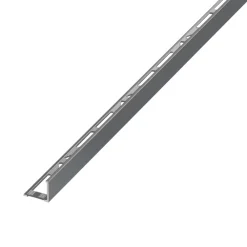 Diall Profilé Carrelage<Profilé de carrelage intérieur angle droit alu 22 mm x 2.5 m gris foncé 23g