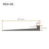 Quest Profil de dilatation en PVC 6x4mm, 2m, baguette souple de seuil et de jonction, noir- Plinthe Pour Sol En Vinyle Et Pvc