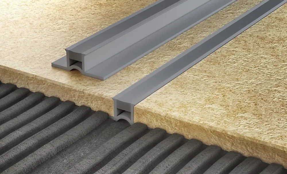 Diall Profilé Carrelage<Profilé de dilatation intérieur droit PVC gris lisse 23mmx250cm