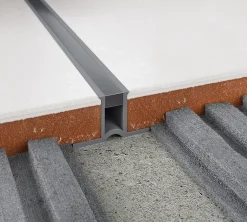 Diall Profilé Carrelage<Profilé de dilatation intérieur droit PVC gris lisse 23mmx250cm
