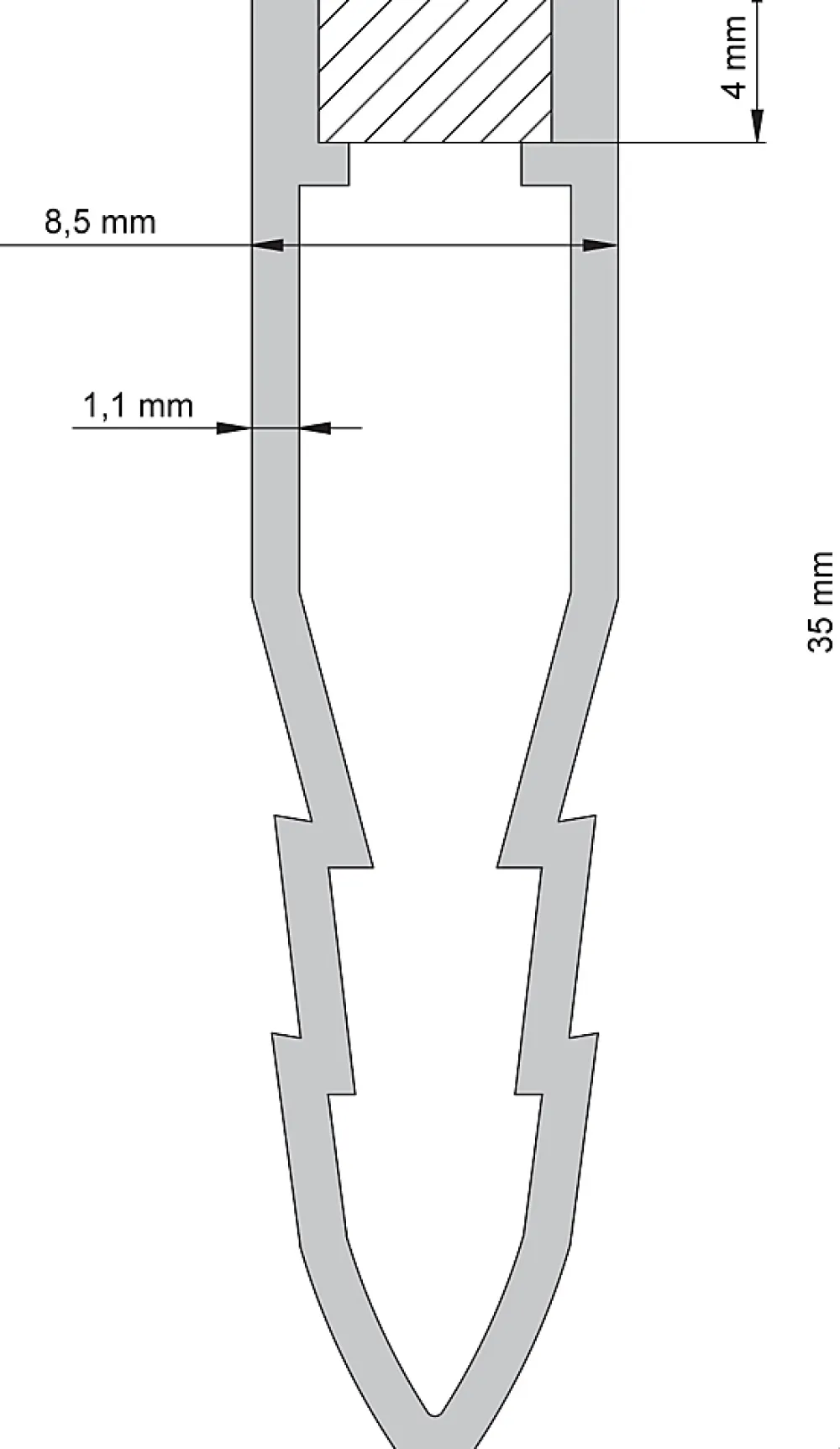 Diall Profilé Carrelage<Profilé de dilatation intérieur droit PVC gris lisse 8,5mmx250cm