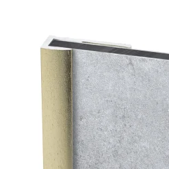 Schulte Profilé de finition + 1 profilé d'angle intérieur H.210 x l.1,7 cm, aluminium, or mat, decodesign vendu par 2- Panneau Mural De Salle De Bains