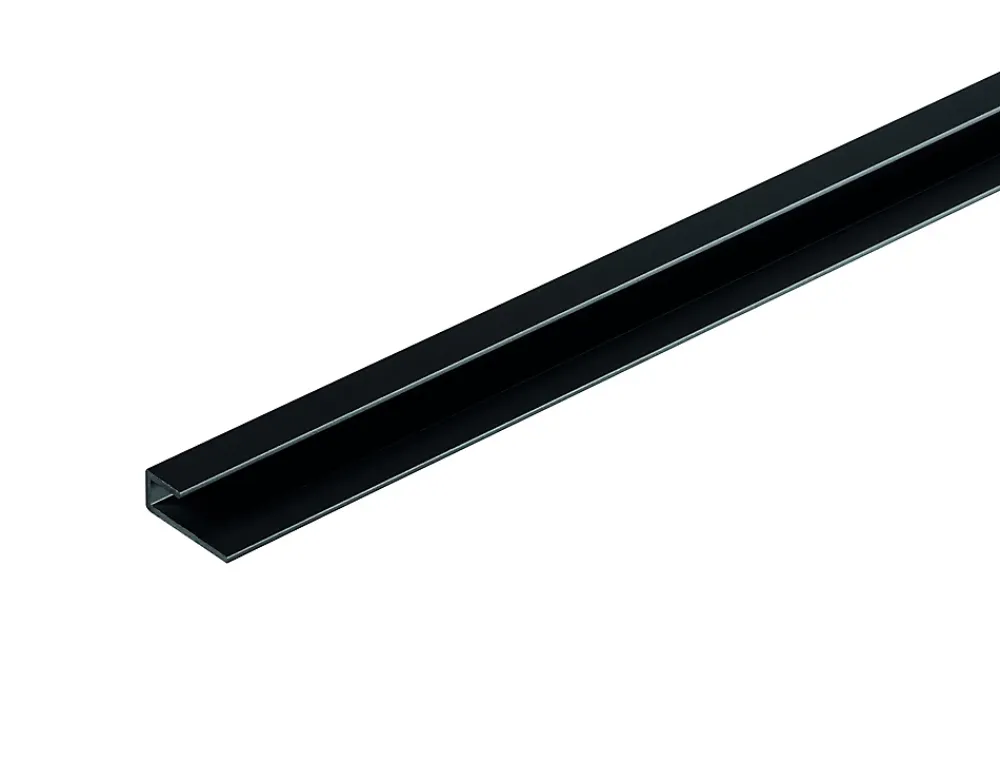 Profilé de finition alu noir pour dalles PVC Dumawall L. 260 x l.7 x H. 2 cm Ép 5 mm- Dalle Murale Pvc|Lambris Mural