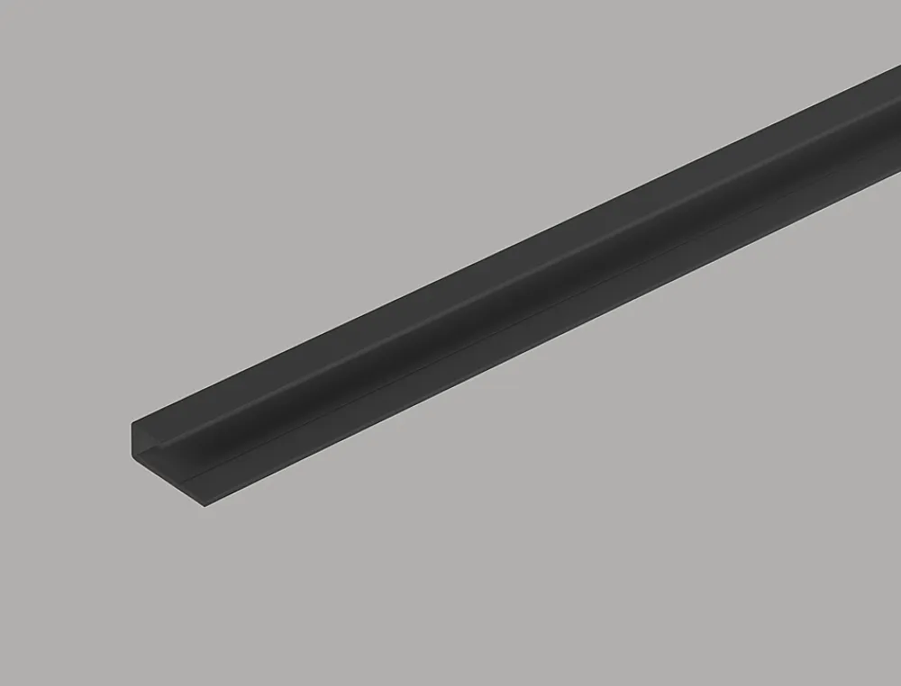 Profilé de finition alu noir pour dalles PVC Dumawall L. 260 x l.7 x H. 2 cm Ép 5 mm- Dalle Murale Pvc|Lambris Mural