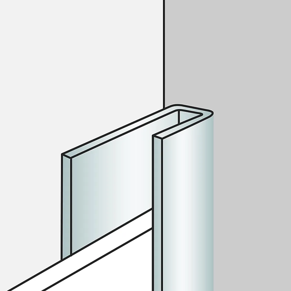 Profilé de finition alu noir pour dalles PVC Dumawall L. 260 x l.7 x H. 2 cm Ép 5 mm- Dalle Murale Pvc|Lambris Mural
