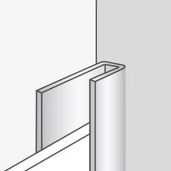 Dalle Murale Pvc|Lambris Mural<Profilé de finition alu pour dalles PVC Dumawall L. 260 x l.7 x H. 2 cm Ép 5 mm