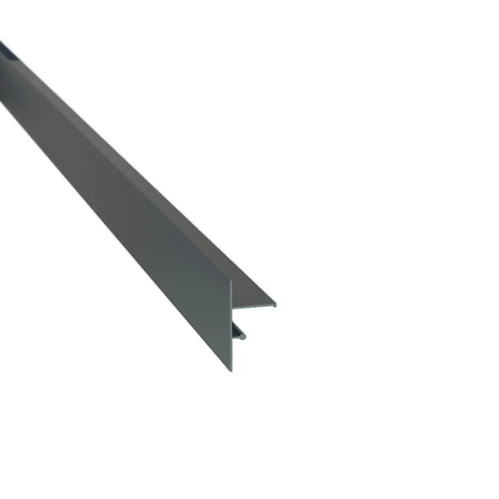 Jouplast Profilé de finition clipsable pour terrasse sur plots - - Gris anthracite - 100- Outils Parquet Et Sol Stratifié