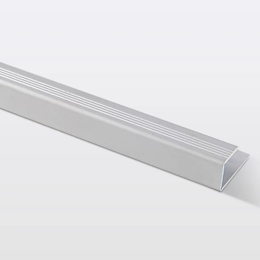 GoodHome Profilé De Rénovation Pour Sol<Profilé de finition en U en aluminium pour sol , décor métal mat 8,5 x 1 800 mm